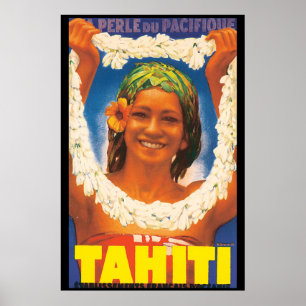 Poster du Vintage voyage Tahiti