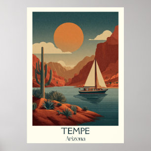 Poster du Vintage voyage Tempe Arizona