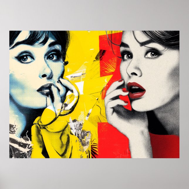 Poster Dual pop art portrait  (Devant)
