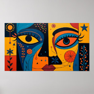 Poster Dualité en fleurs : une symphonie de vision et de 