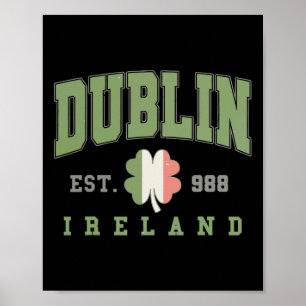 Poster Dublin Ireland College University St. Patricks Day