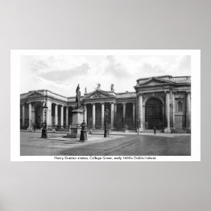 Poster Dublin, Irlande, début des années 1900 College Gre