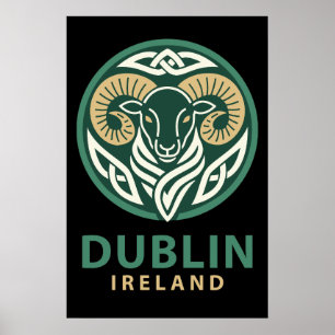 Poster Dublin Irlande Europe