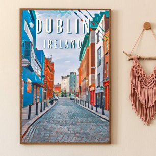 Poster Dublin, la ville des traditions irlandaises