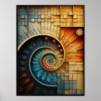 Dubman Designs : Collage en spirale de Fibonacci l