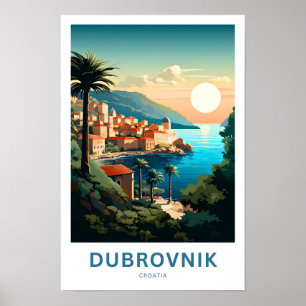 Poster Dubrovnik Croatie Imprimer voyage