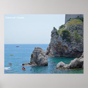 Poster Dubrovnik Croatie Rocks Holiday