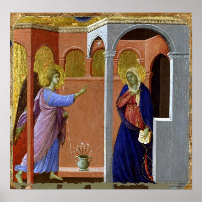 Poster Duccio di Buoninsegna L'Annonciation (Devant)