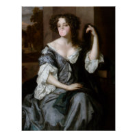 Duchesse de Portsmouth soufflant un chewing-gum ro