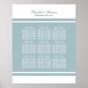 Poster Duck Egg Bleu Mariage moderne