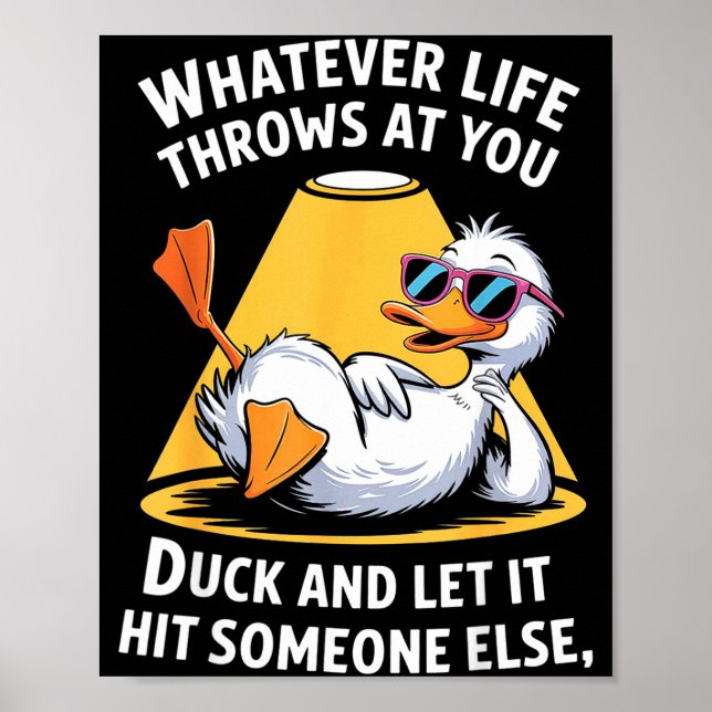 Poster Duck Lover Funny Quote For Men Women Boys Kids Gra (Devant)