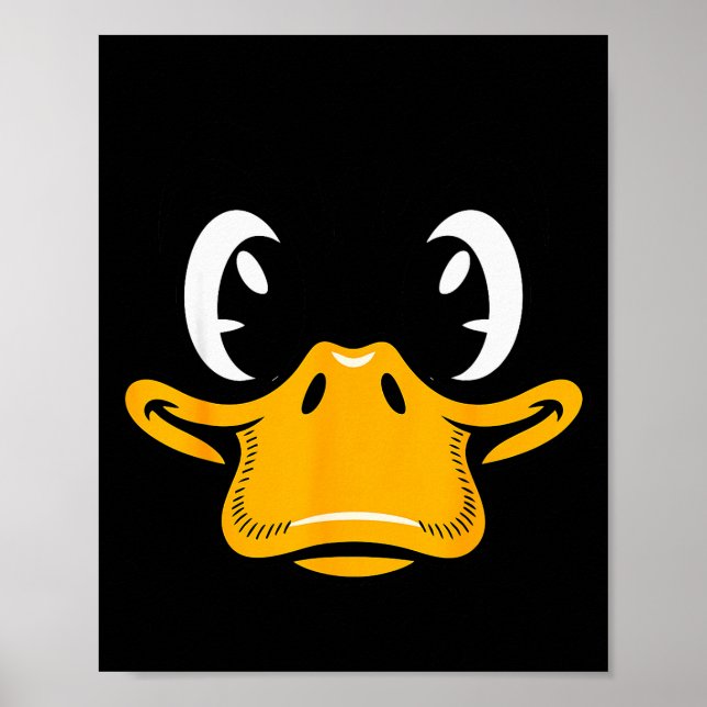 Poster Duck Shirt Adult Kids Men Women Yellow Duck Face C (Devant)