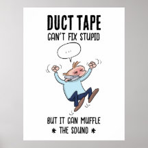 Duct Tape Can't Fix Correction Stupid Funny Cartoo