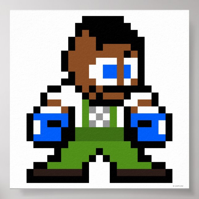 Poster Dudley à 8 bits (Devant)
