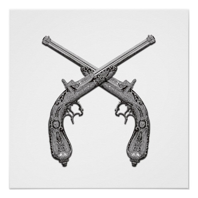 Poster Duel pistolet Antique (Devant)
