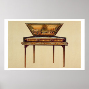 Poster Dulcimer martelé dans une caisse de résonance