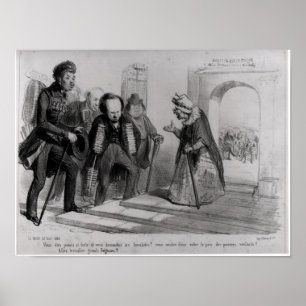 Poster Dumas, Hugo et Balzac sollicitant leur admission