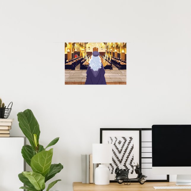 Poster Dumbledore Parlant dans la grande salle Hogwarts (Bureau à domicile)