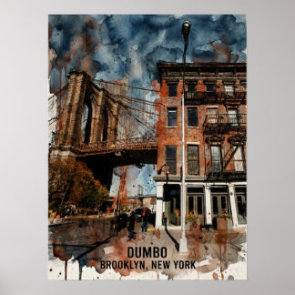 Poster DUMBO Brooklyn New York — Pont Iconique