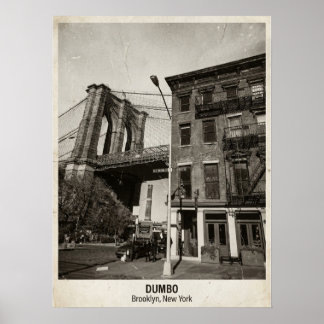Poster DUMBO Brooklyn New York — Pont Iconique