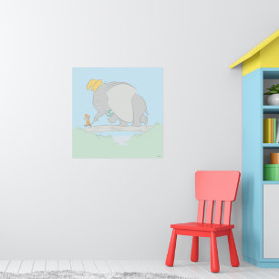 Poster Dumbo et Timothy Q. Aquarelle
