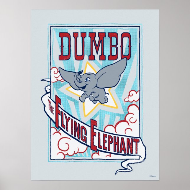 Poster Dumbo | "L'éléphant volant" Circus Art (Devant)