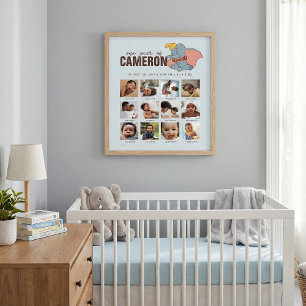 Poster Dumbo personnalisé pour le premier anniversaire, u