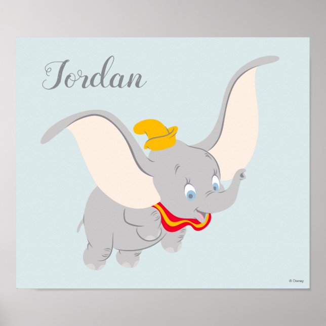 Poster Dumbo qui s'envole dans le ciel (Devant)
