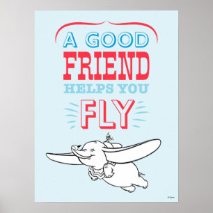 Poster Dumbo   Un Bon Ami Vous Aide À Voler