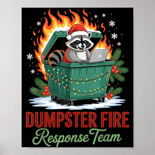 Poster Dumpster Fire Resnse Team Leader Christmas  (Devant)