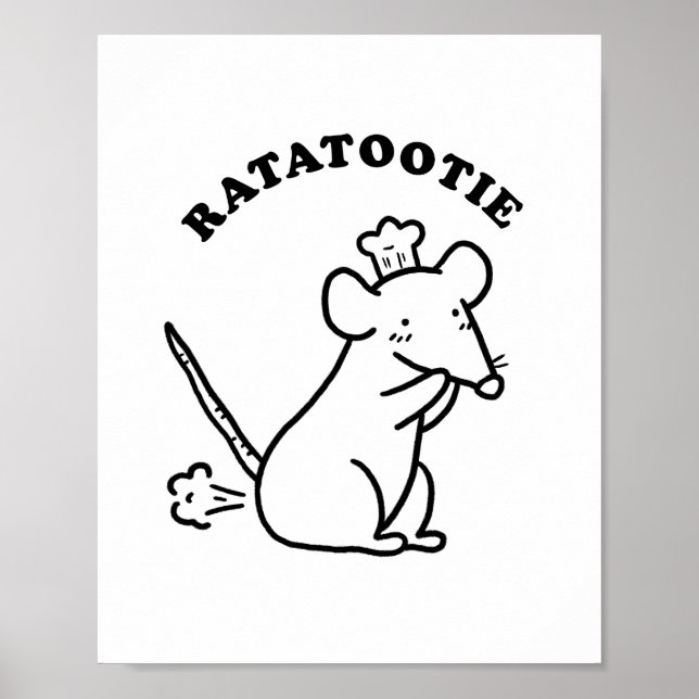 Poster d'un animal amusant à la broche Rata-tootie (Devant)