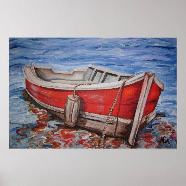 Poster d'un bateau de rangée (Devant)