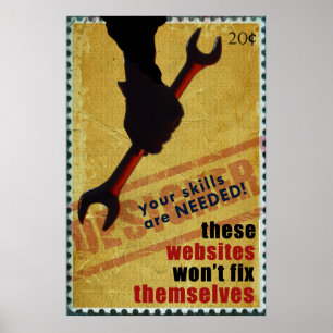 Poster d'un designer de style 2ème guerre mondiale