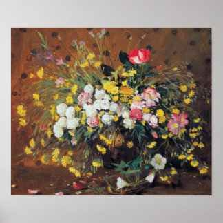 Poster d'un vase de fleurs
