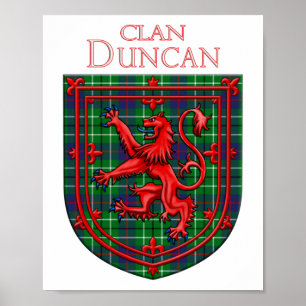 Poster Duncan Tartan Scottish Plaid Lion Rampant