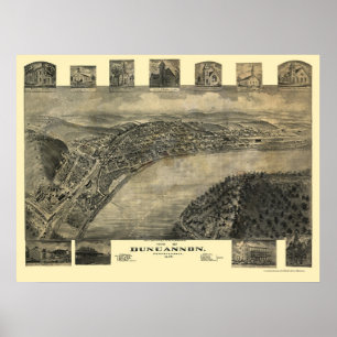 Poster Duncannon, carte panoramique de PA - 1903