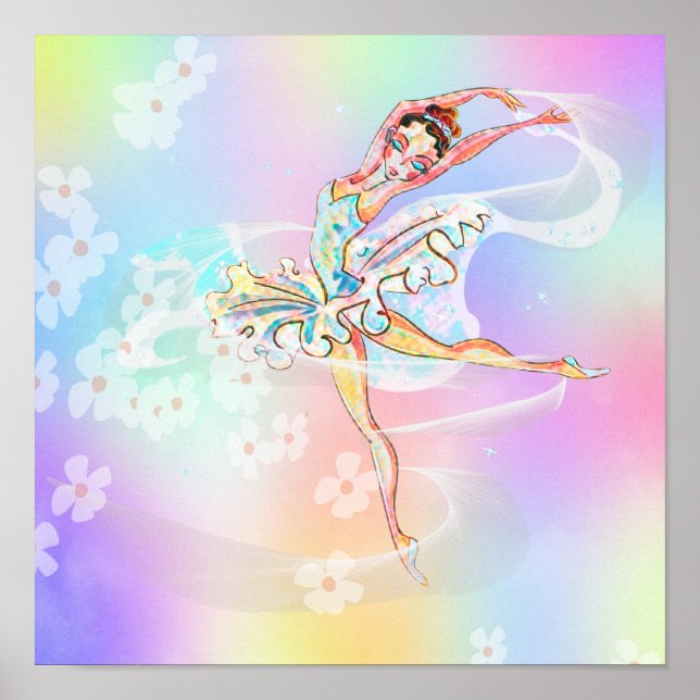Poster d'une Ballerina pour la chambre des jeunes  (Devant)