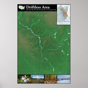 Poster d'une carte de zone sans perte (24x36po)