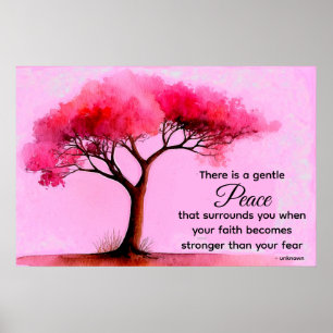 *~* Poster d'une citation d'arbre rose AP81 Ethere