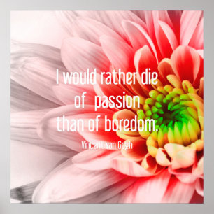 Poster d'une citation en rose