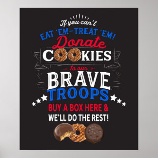 Poster d'une dent de cookies faire un don aux trou