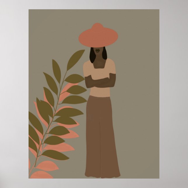 Poster d'une femme Abstraite afro-américaine sans  (Devant)