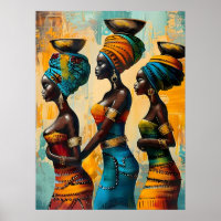 Poster d'une femme africaine
