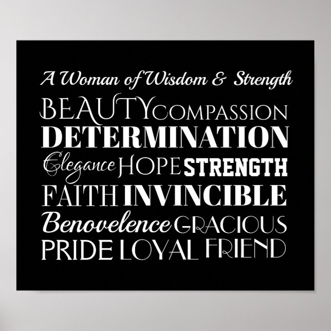 Poster d'une femme de sagesse et de force (Devant)
