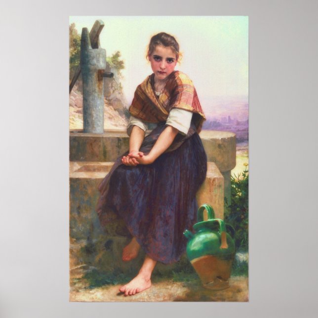 Poster d'une fille avec un lanceur brisé (Devant)