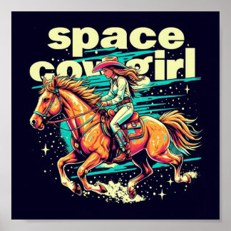 Poster d'une fille de l'espace - L'art occidental 