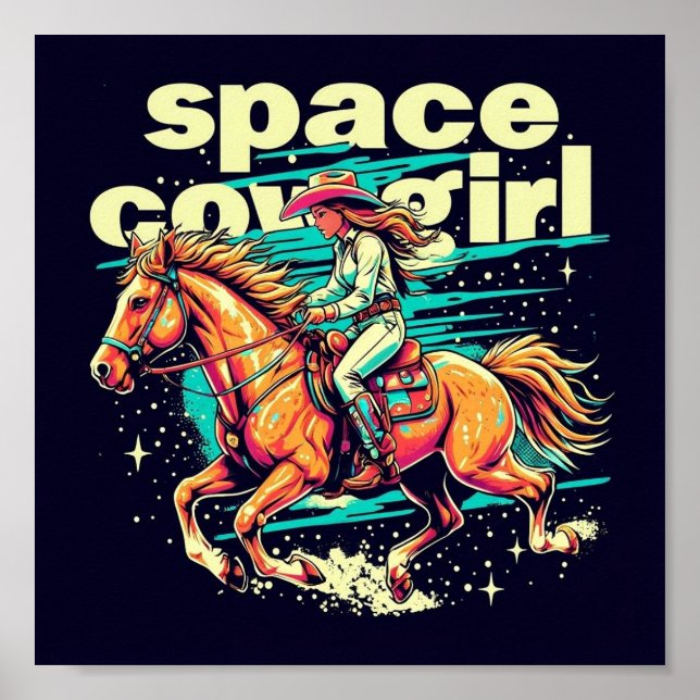Poster d'une fille de l'espace - L'art occidental  (Devant)