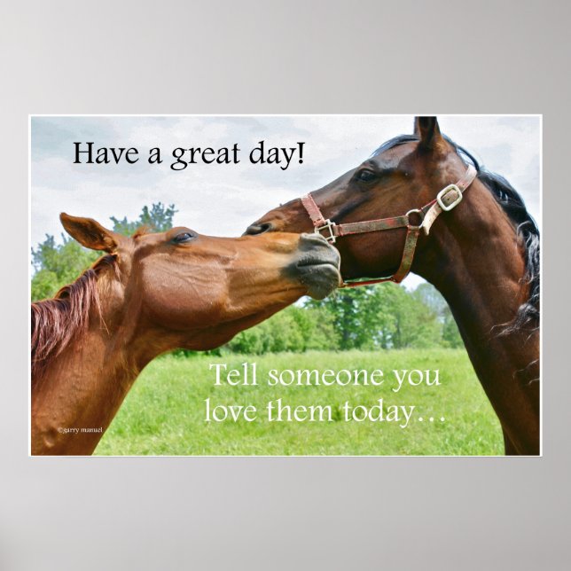 Poster d'une grande journée avec des chevaux (Devant)