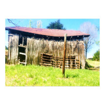 Poster d'une grange rustique de 100 ans