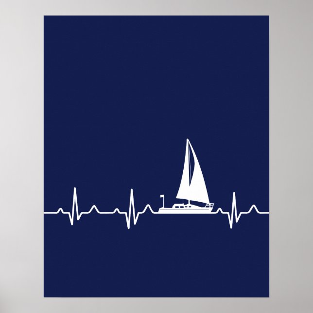 Poster d'une impulsion de bateau bleu de la Marine (Devant)